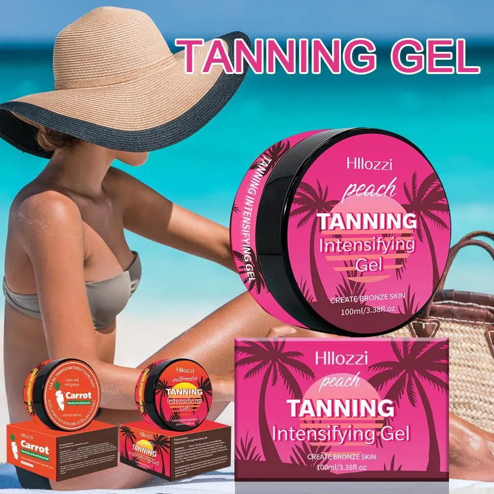 

Tanning Body Carrot Watermelon Peach Tanning Gel Summer Beach Bath Bronzer Lasting Self-Tanning Waterproof Tanning Cream