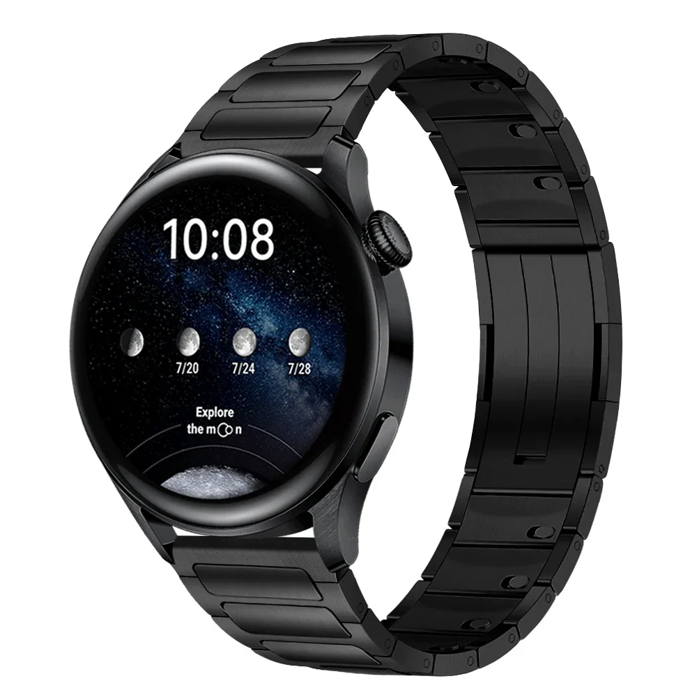Geekthink 22 mm Luxus-Edelstahlarmband für Huawei Watch 6 GT6 5 Pro GT4 GT3 GT2 Pro/GT2 46 mm Metallarmband für Huawei Watch 3/4 Pro 5