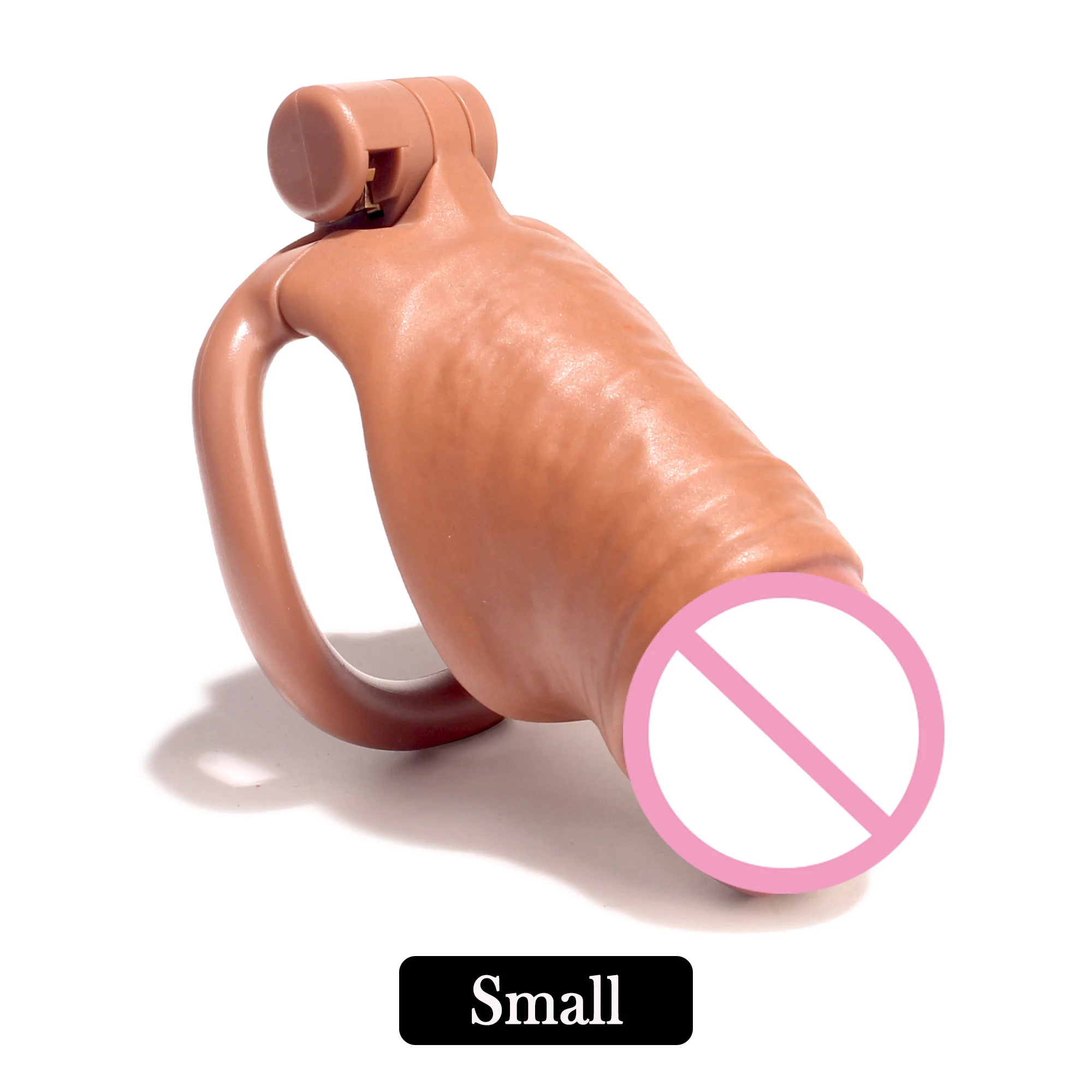 UTdisguise male chastity CB Lock Device,Ultra Realistic CB Cock Cage BDSM Penis Ring With 4 Base Ring