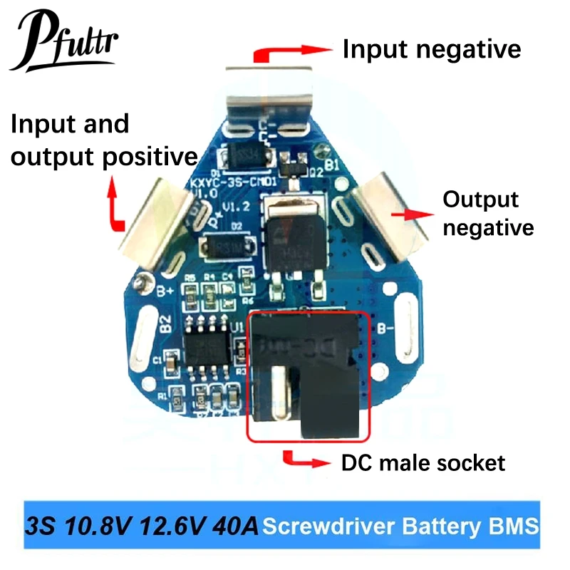 3S 10.8V 12.6V 40A BMS 18650 Lithium Battery Board BMS For Screwdriver Shura Shurika Battery 3S 12V Battery Replace Use