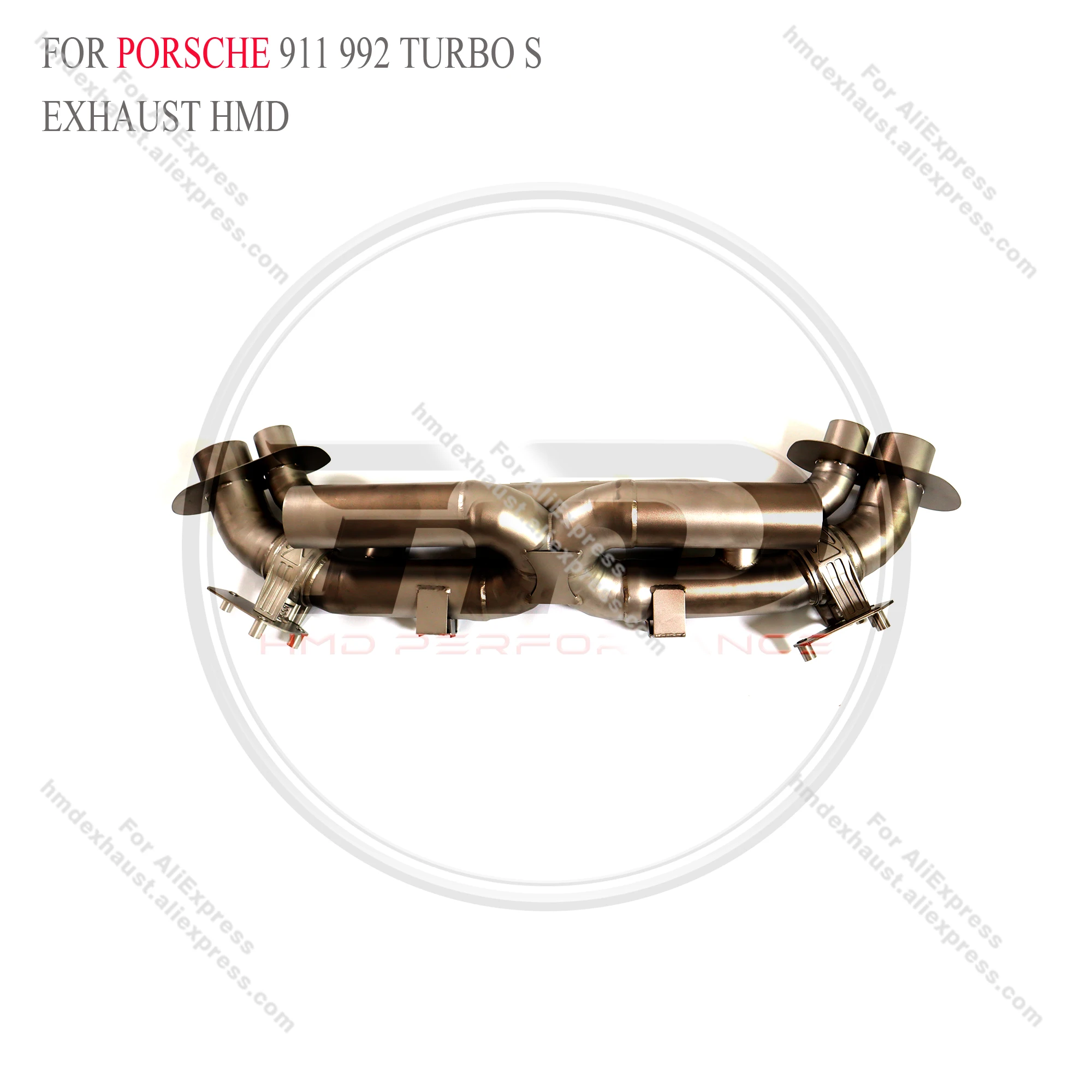 HMD Exhaust System Frosted titanium alloy Material High Flow catback for Porsche 911 992 turbo s without valve