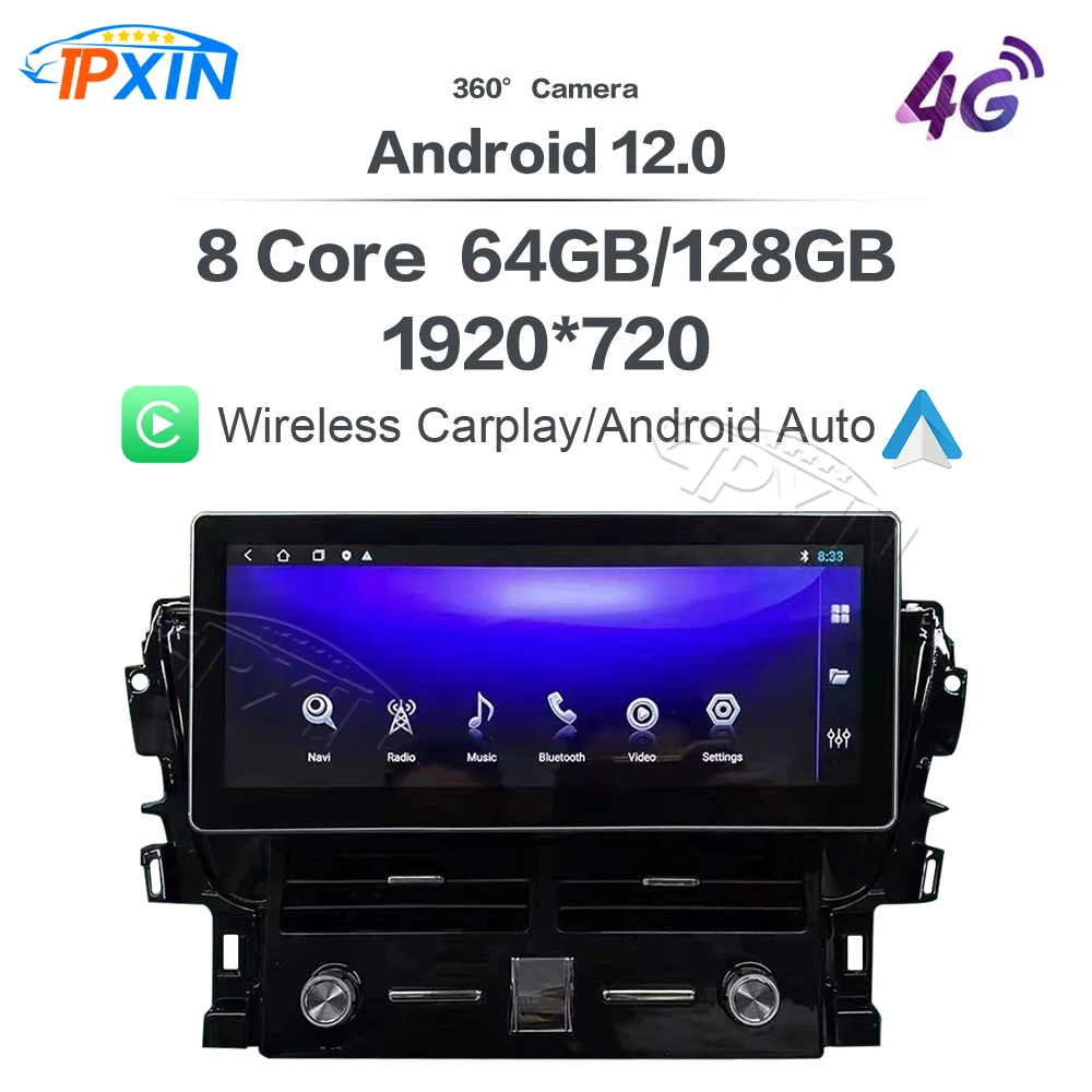 Carplay Car Radio For Toyota Prado 2010 2011 2012 2013 Android 13 Multimedia Player Auto GPS Navigation DSP 4G WIFI