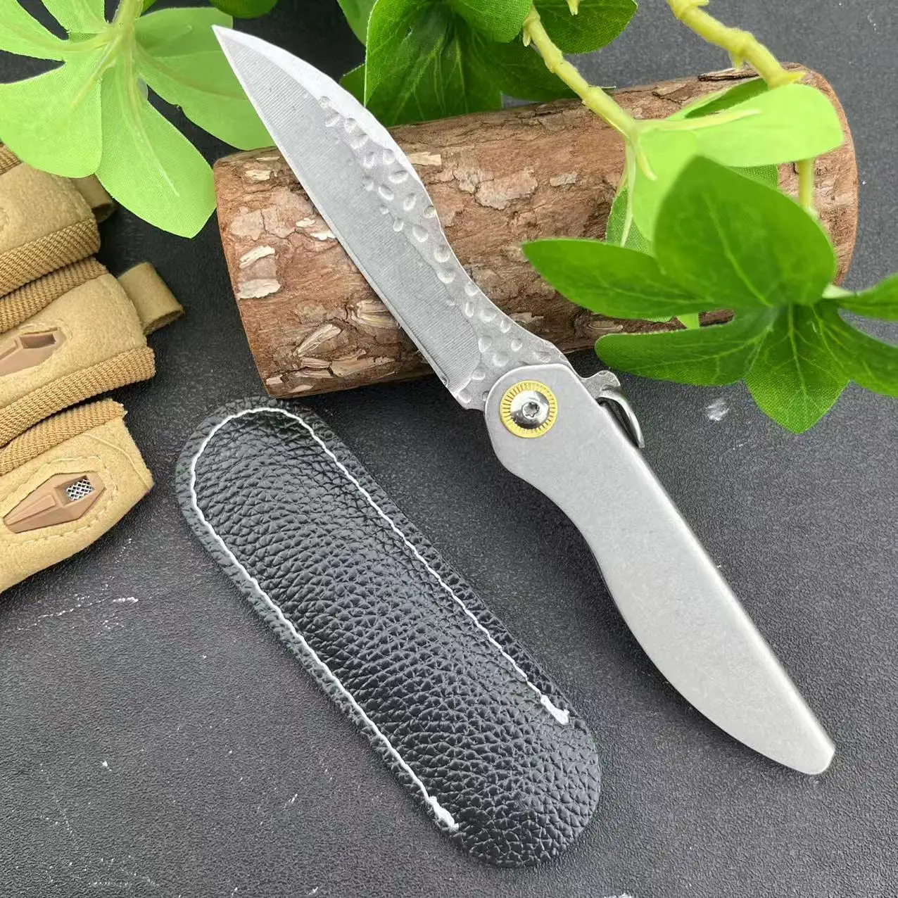 Coltelli di sopravvivenza EDC per escursionismo da campeggio all'aperto, coltello pieghevole multifunzionale per autodifesa da combattimento per caccia nella natura selvaggia in acciaio inossidabile