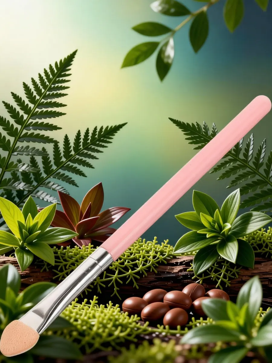 Slim Handle Eye Shadow Brush Plastic Makeup Tool Soft Latex Foam Comfortable for Beginners and Professionals Women Cosmetics
