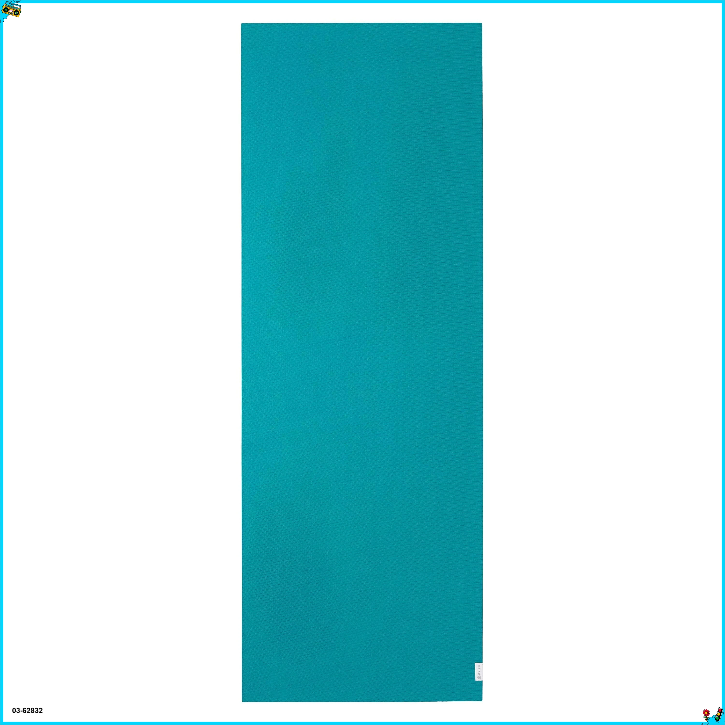 

Нескользящий коврик для йоги-пилатеса, полотенце, бирюзово-серый — впитывающий и быстросохнущий, 24x68 дюймов — идеально подходит для занятий йогой и спортзала