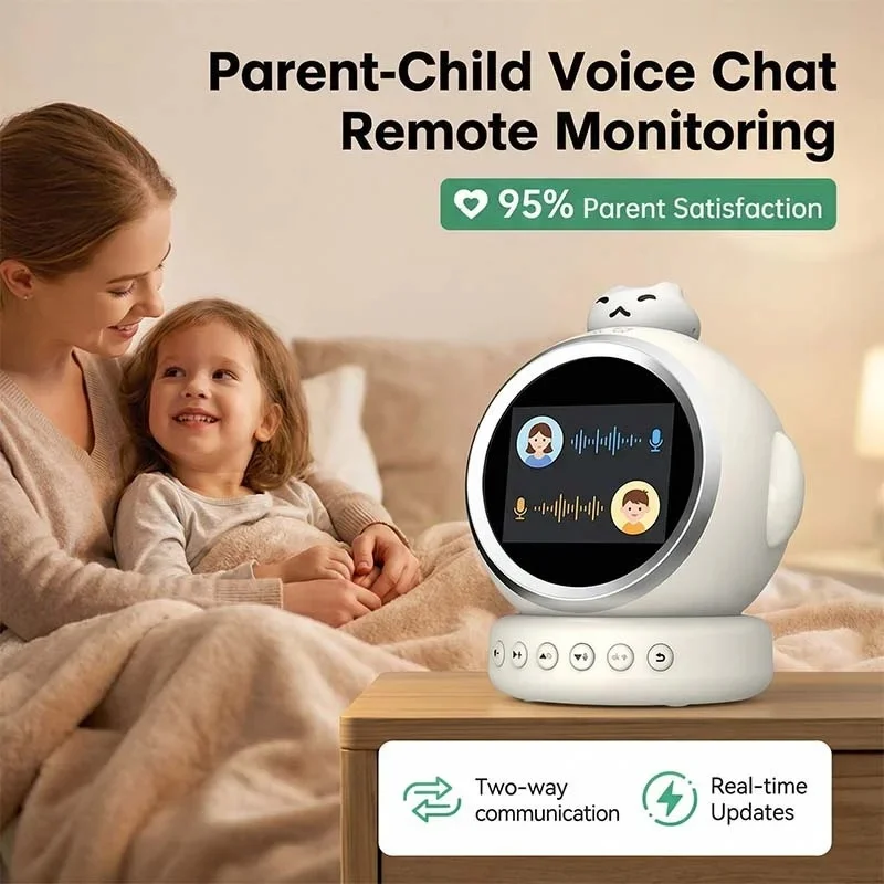 Smart AI Alarm Clock for Kids Ok to Wake Children with Sleep Training and Sound Talking Robot Toy Birthday Gift for Boy Girls