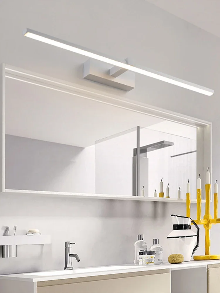 Nowoczesna lampa ścienna LED do łazienki, elementy wyposażenia, lampa ścienna, trzy kolory światła, aluminiowa lampa LED do łazienki, lampa do oświetlenia lustra w łazience, lampa do oświetlenia — 2