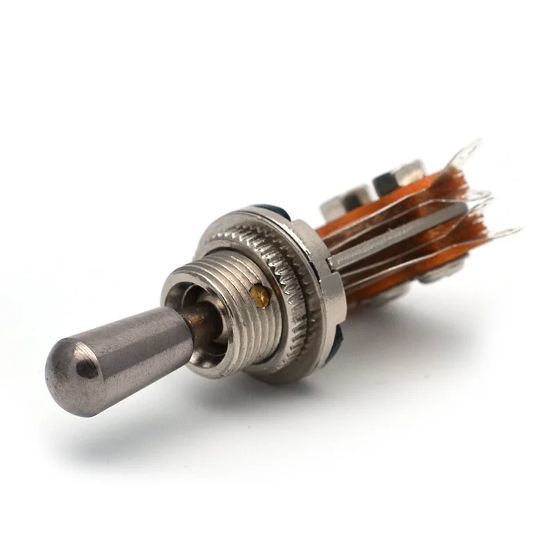 Electric Guitar 3-Way Pickup Selector Switch Open Chassis Toggle Switch Metal Knob Cap Available Black/Gold/Chrome Replacement
