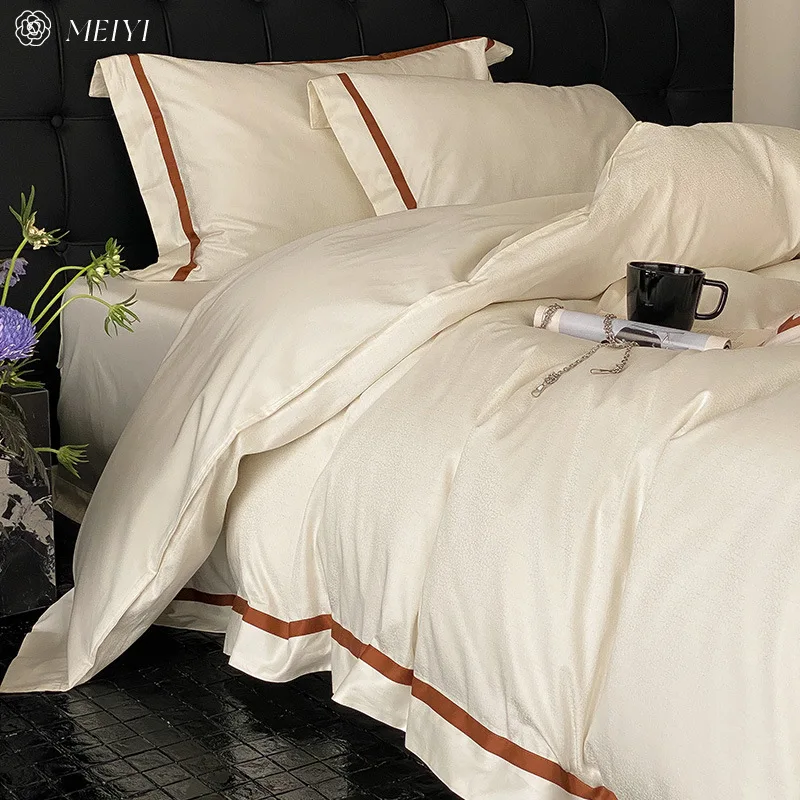 

Customizable cotton skin-friendly sheets four-piece set of pure cotton