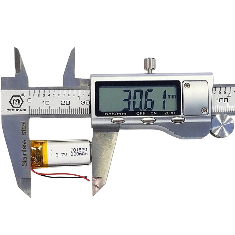 Low MOQ 701530 3.7V 300mAh OEM ODM Rechargeable LiPo Battery for Smart Electronic Devices 702020 702025 702030 606090 805080