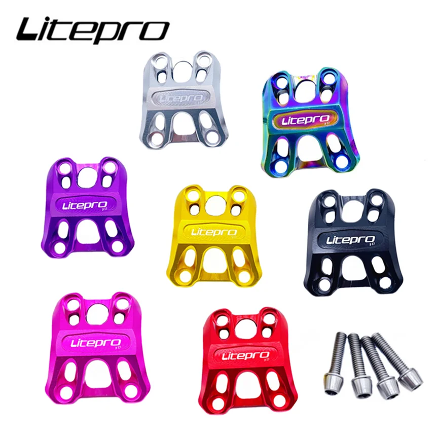 LP Litepro Folding Bike Stem Titanium Screws Top Cap For Birdy Bicycle Head Tube Riser Cover Aluminum Alloy