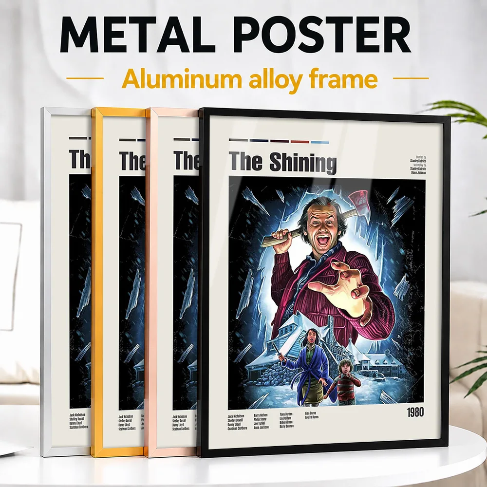 The Shining Movie Framed Metal Print Customized Screen Tribute Wall Art Designed For Entertainment Lounge And Collector Gift