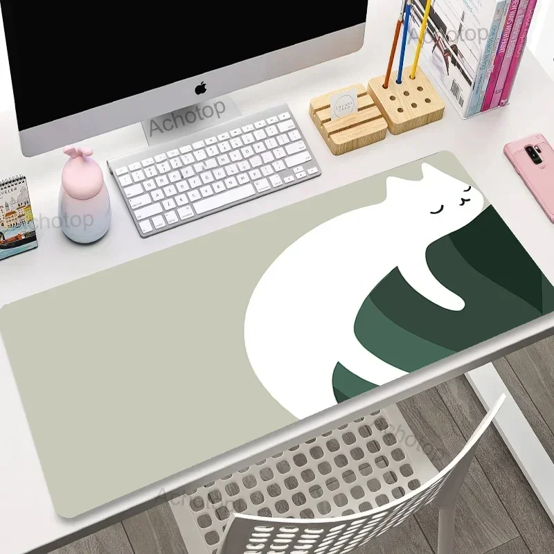 منصات الماوس الكبيرة Kawaii النباتات مكتب ماوس ألعاب 300x600 ماوس الوسادة الأخضر الفن الجدول حصيرة شركة وسادة للمكتب لطيف القط الكمبيوتر المحمول السجاد