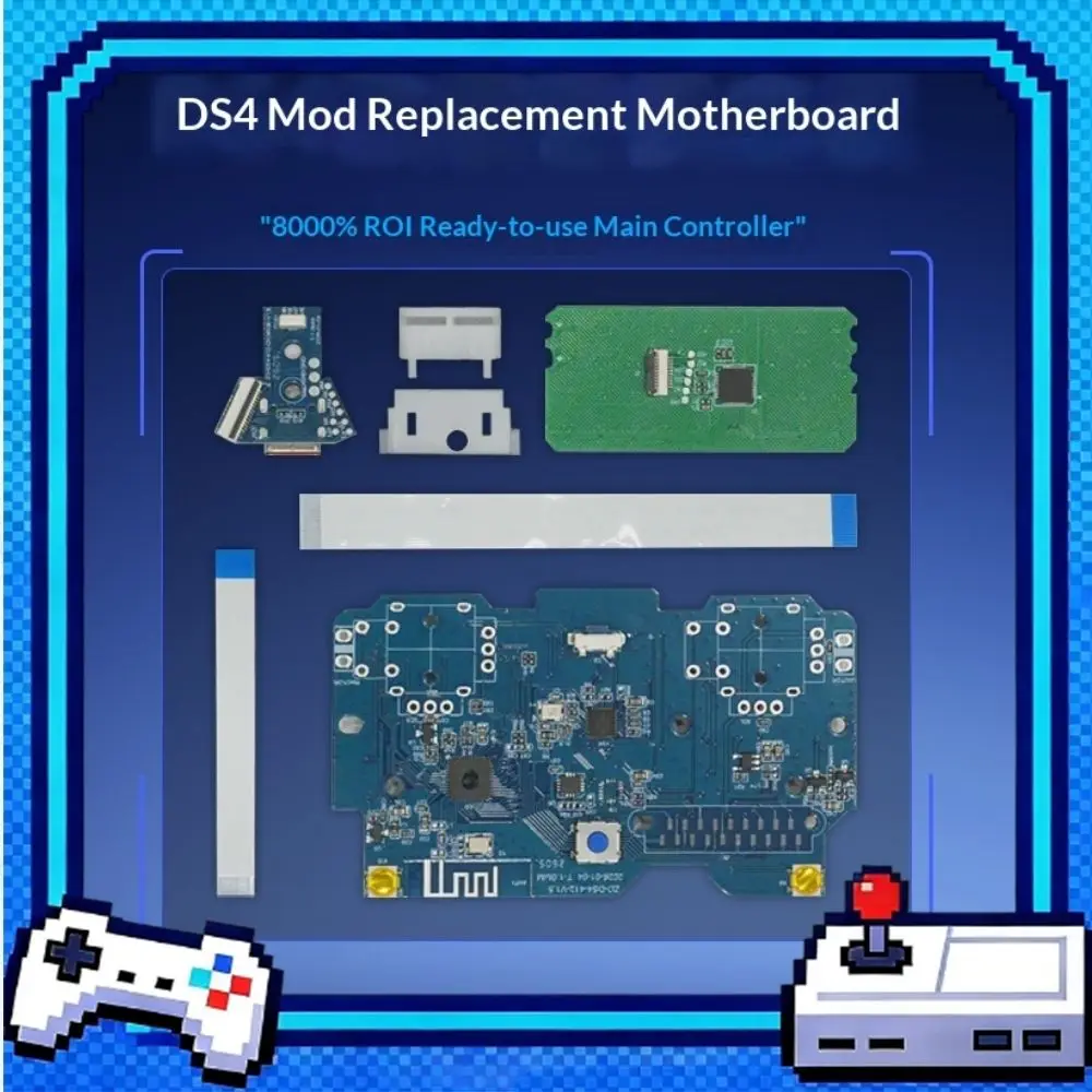 ZD DS4 コントローラーモッドボード 8000Hz ポーリングレート 0.6ms 遅延 DIY ゲームパッドアップグレードパーツ PC/Steam/任天堂/スイッチ用