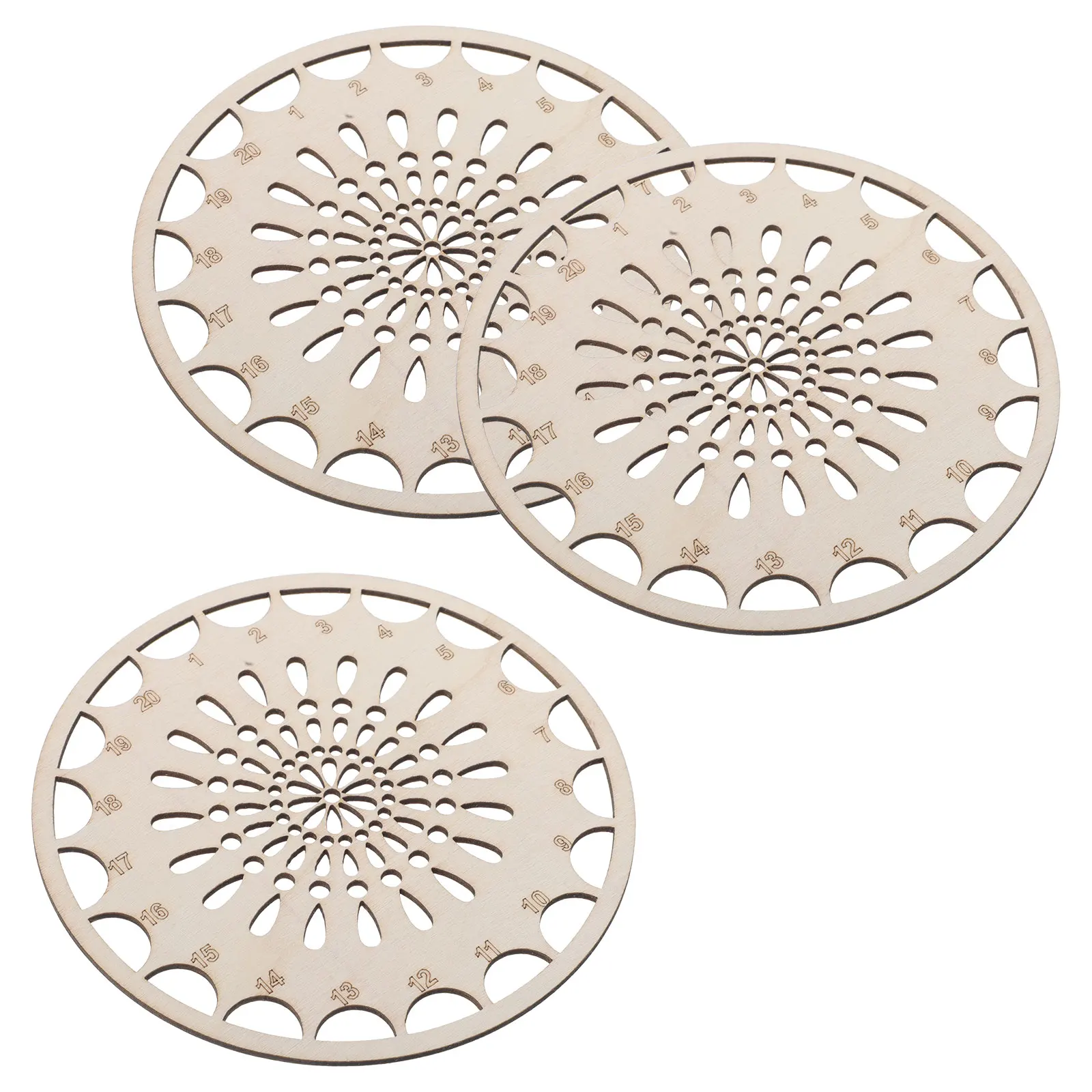 3 pezzi di filo da ricamo in legno organizzatore portatile punto croce filo interdentale portaoggetti materiale naturale strumento per forniture per cucito artigianale