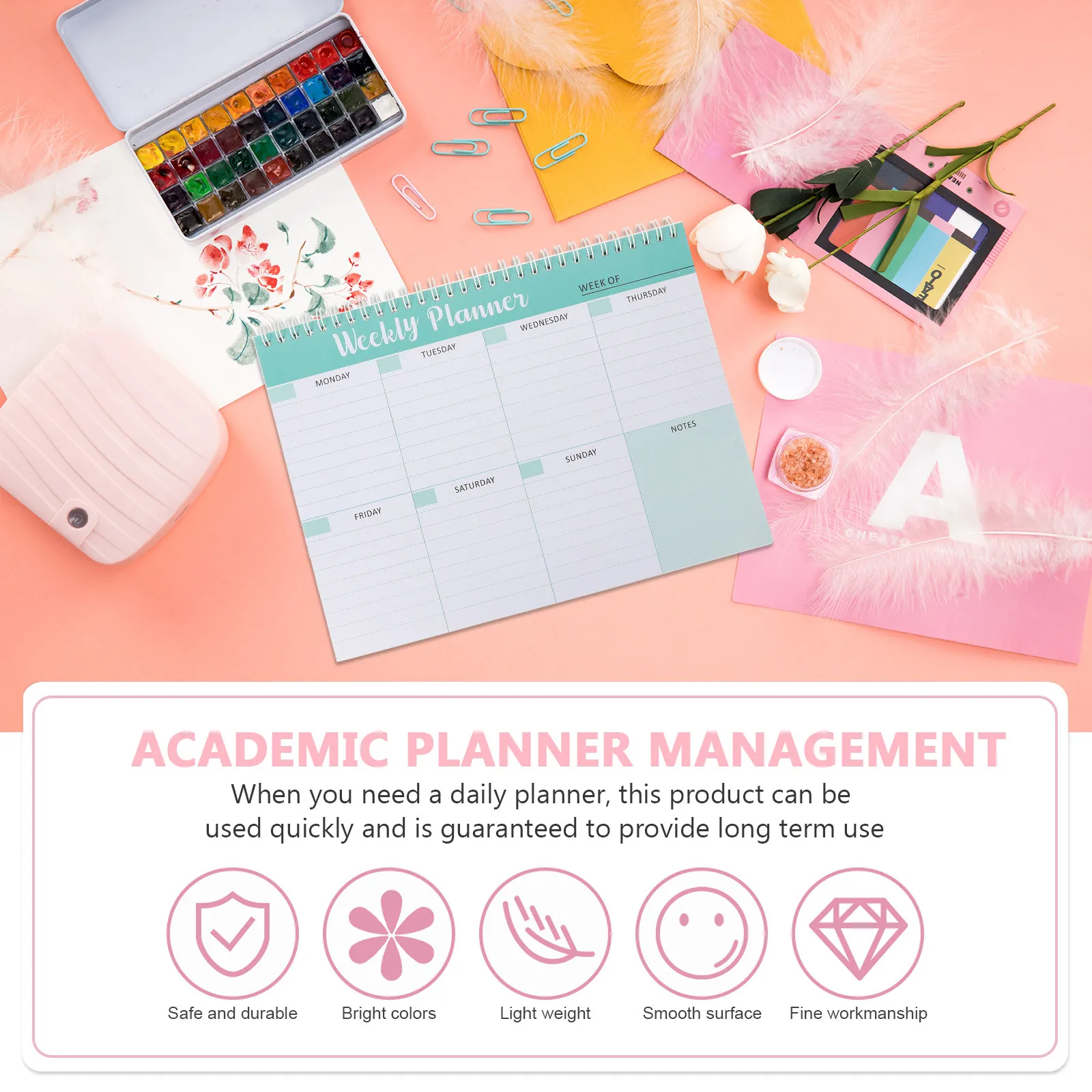 Appointment Plan Pad Daily Planner Notepad for Work Study Homeschool Schedule Calendar to Do List Efficient Academic Planner