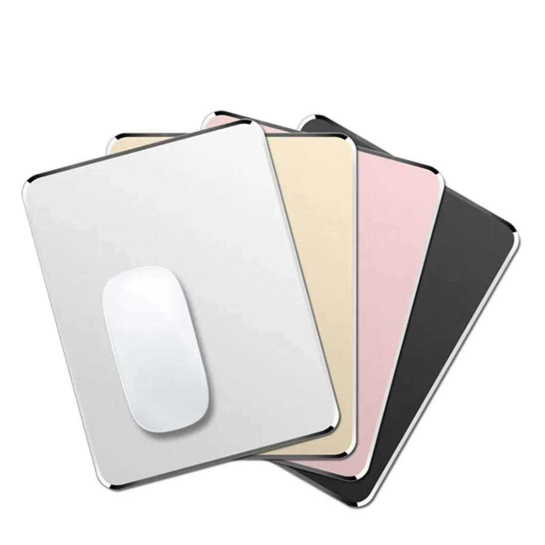 

Aluminum Metal leather Mouse Pad Mat Hard Matte Thin Non-Slip Waterproof Fast and Accurate Control Mousepad for Office Home