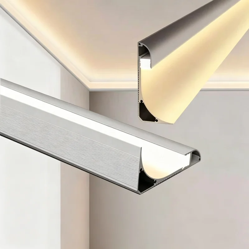 Surface Mount Wall Corner LED Linear Light Aluminum Profile Ceiling Strip Lamp for Living Room Bedroom Indoor Ambient Lighting
