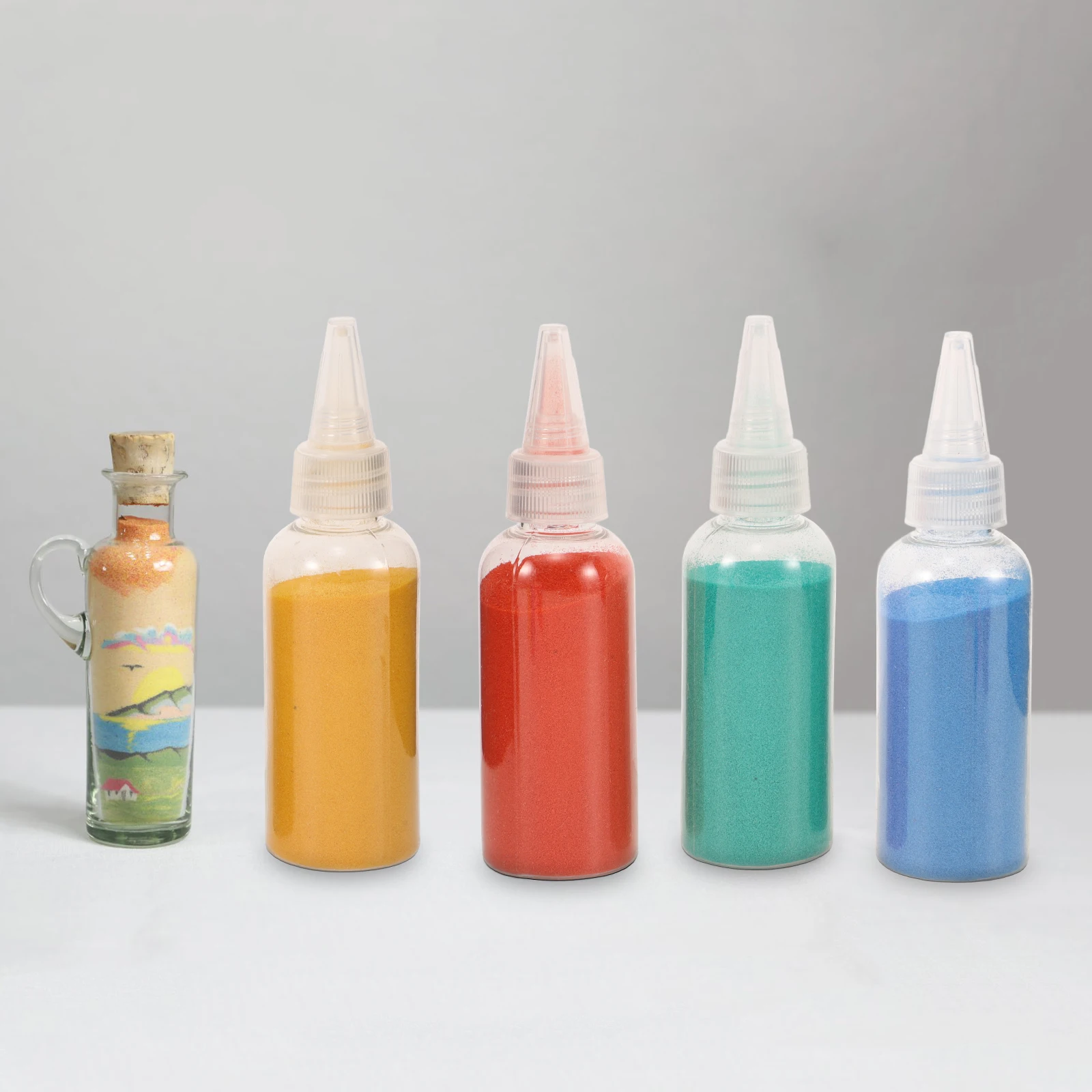 12 Pcs Colored Sand Materials DIY Handmade Painting Craft Coloured for Children Fine