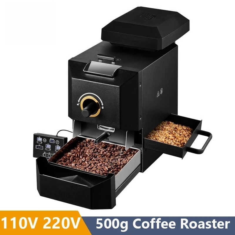 110V 220V Semi Automatic Coffee Bean Roaster 500G Drum Electric Roaster Commercial Coffee Shop Equipment