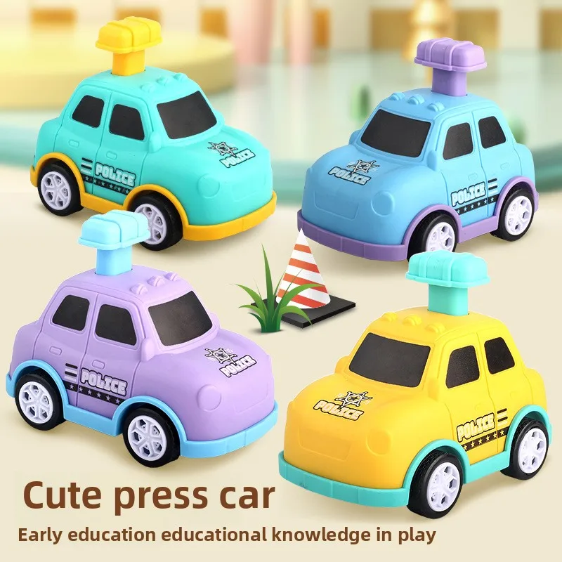 

New children's inertial pressing pull-back car simulation model small police car