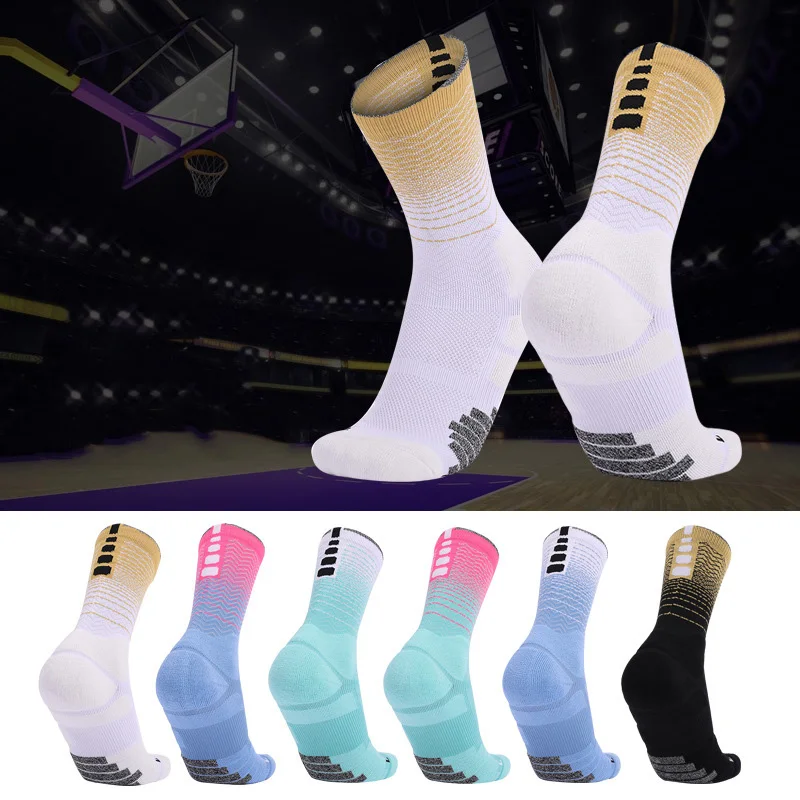 Football Socks Breathable Lower Leg Basketball Sports Socks Rubber Dispensing Design Outdoor Activities Bicycle Night Running