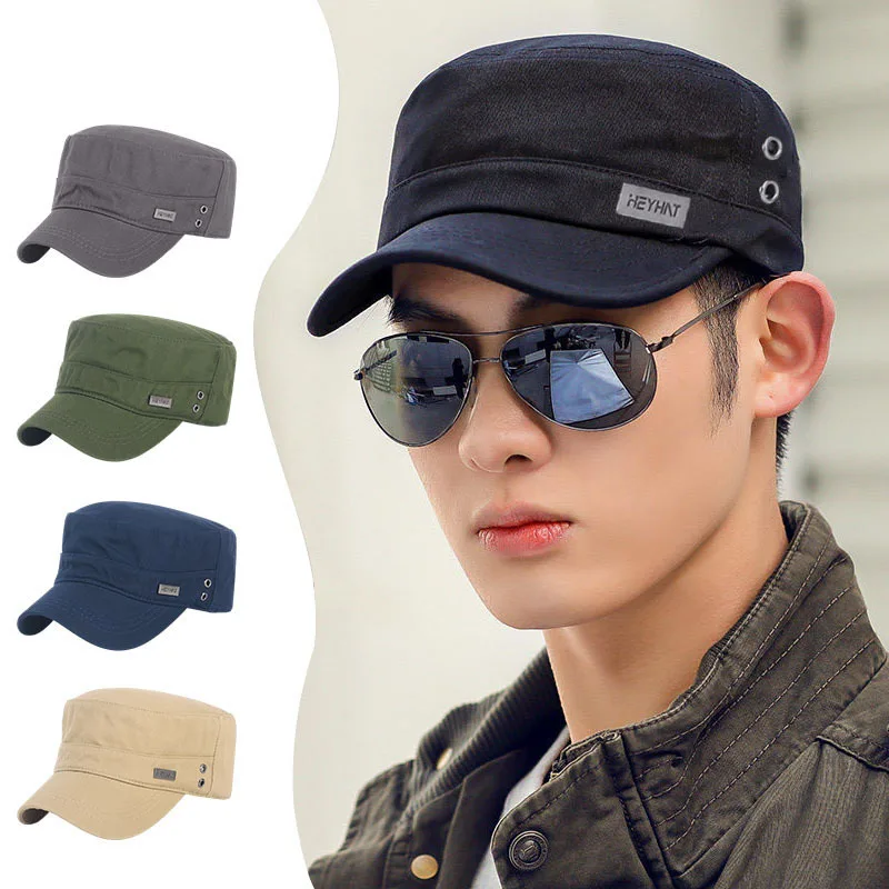 Men Cap Army Hat Cadet Castro Military Patrol Baseball Cap Adjustable Sports Outdoor Hat For Men Fashionable Gift Idea