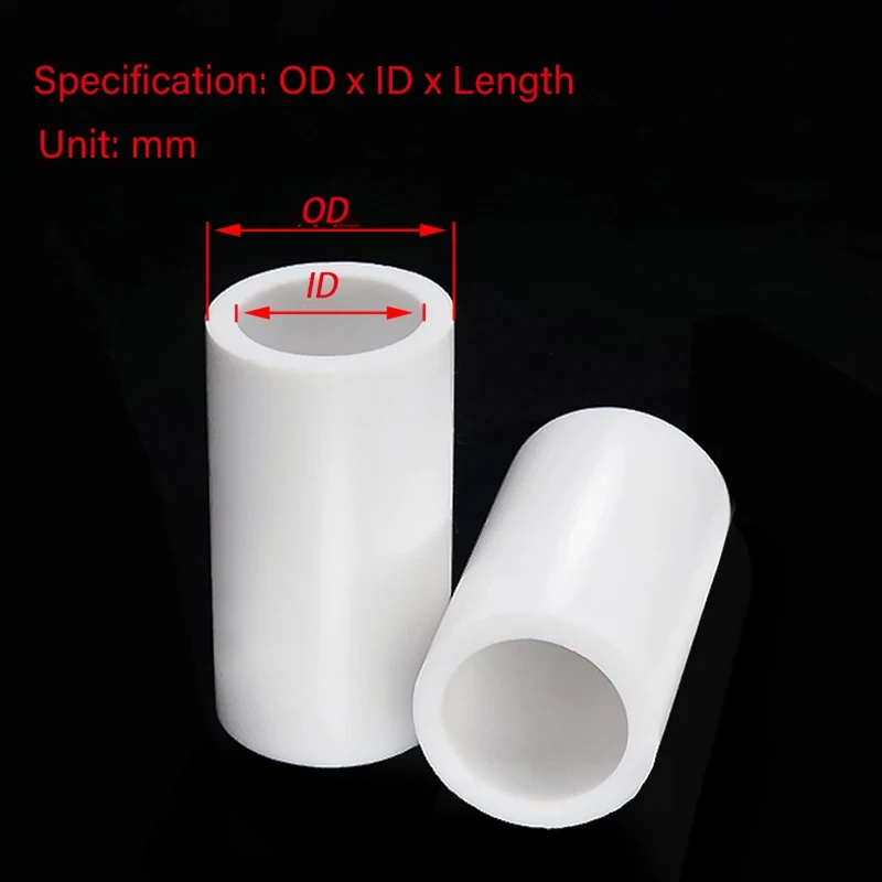 200mm White Polytetrafluoroethylene Hollow Bar Non Toxic Eco Friendly PTFE Tubing Rod