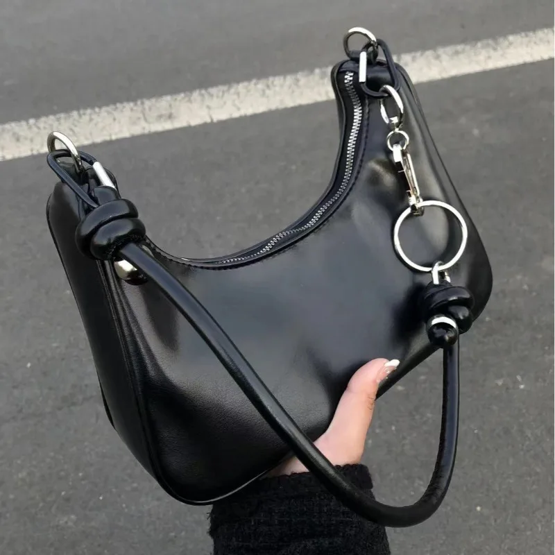 

2024 New Commuter Bag Versatile Shoulder Bag Premium Sense PU Handbag Niche Underarm Bag