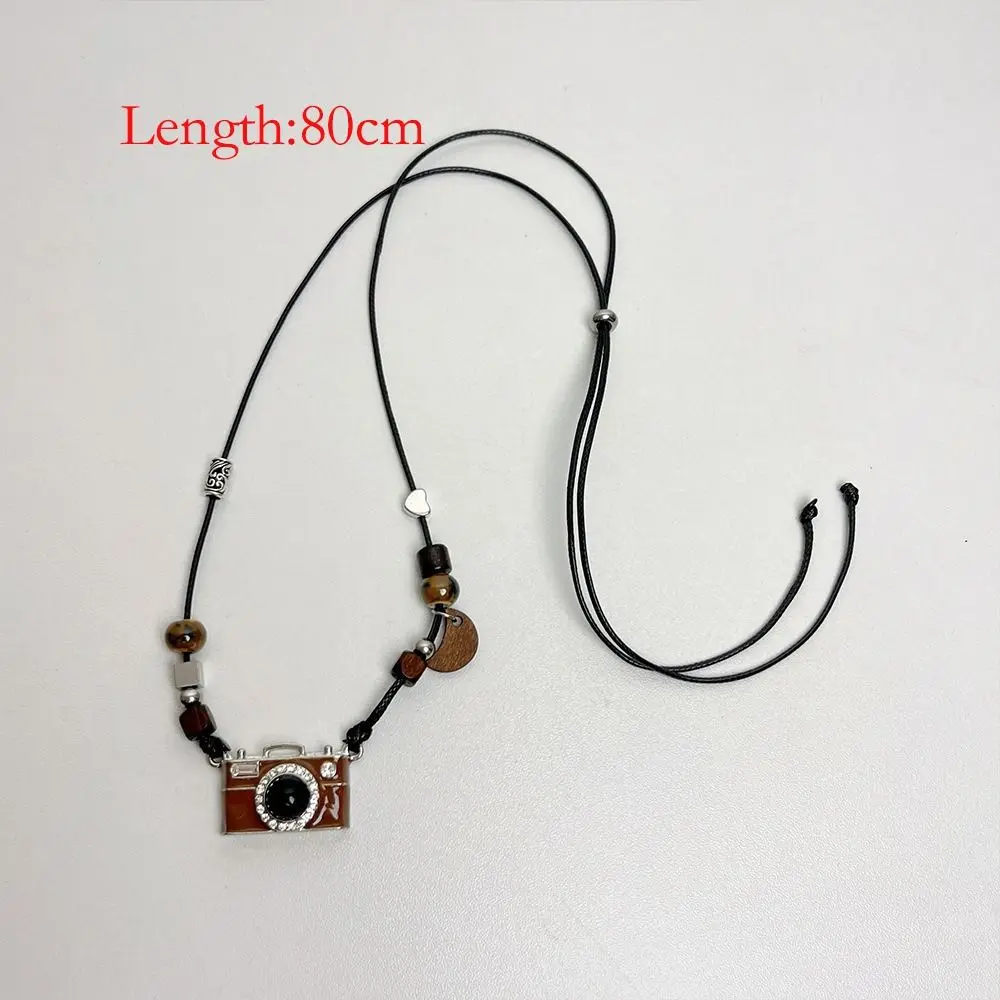 الأزياء الحلو بارد كاميرا قلادة قلادة التوابل فتاة حبل طويل الهيب هوب الرجعية قلادة الأصالة أنيقة سترة الملحقات