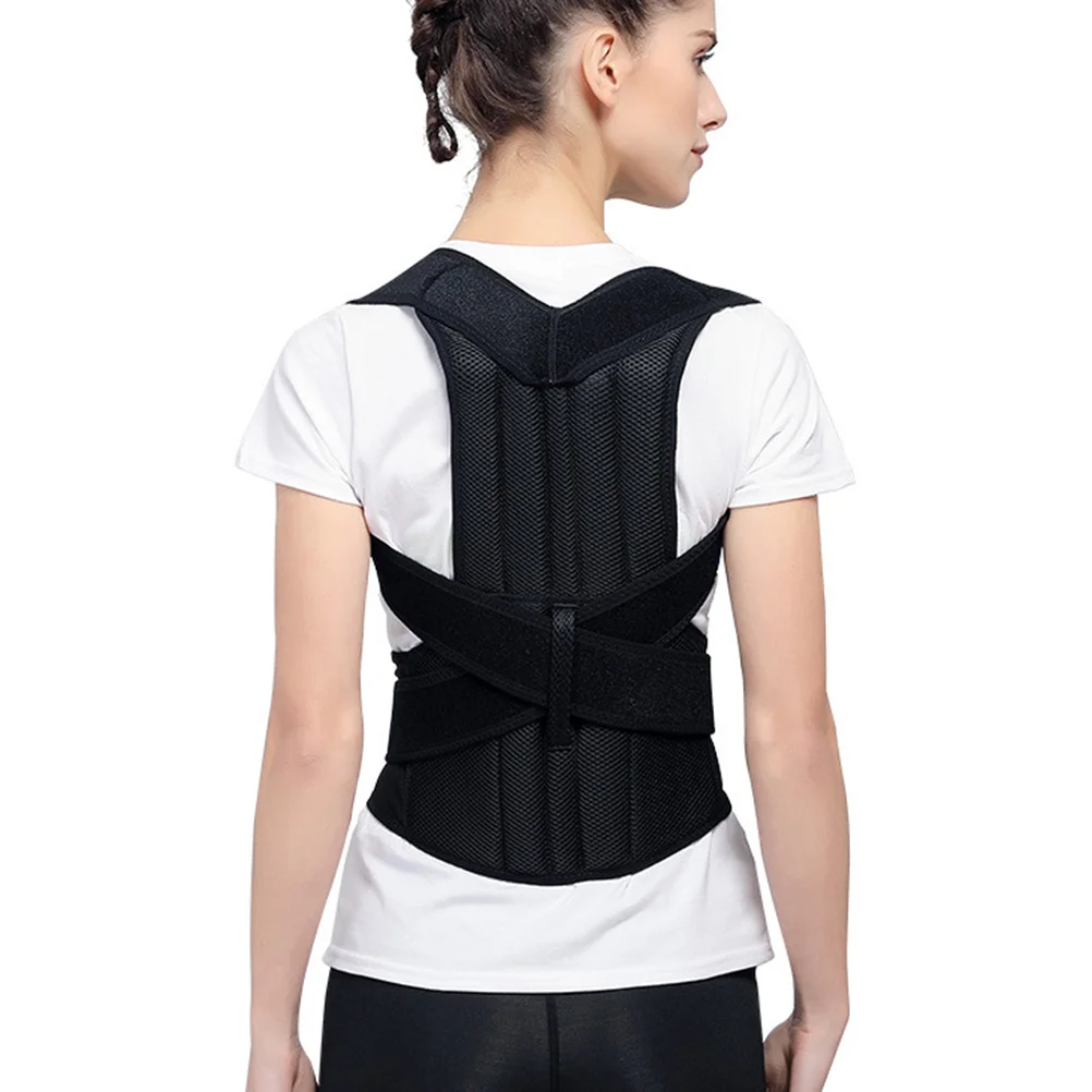 

Регулируемый черный пояс для поддержки спины Xxl, корректор осанки, бандаж для спины, плеч, поясничная поддержка для мужчин и женщин, облегчение боли