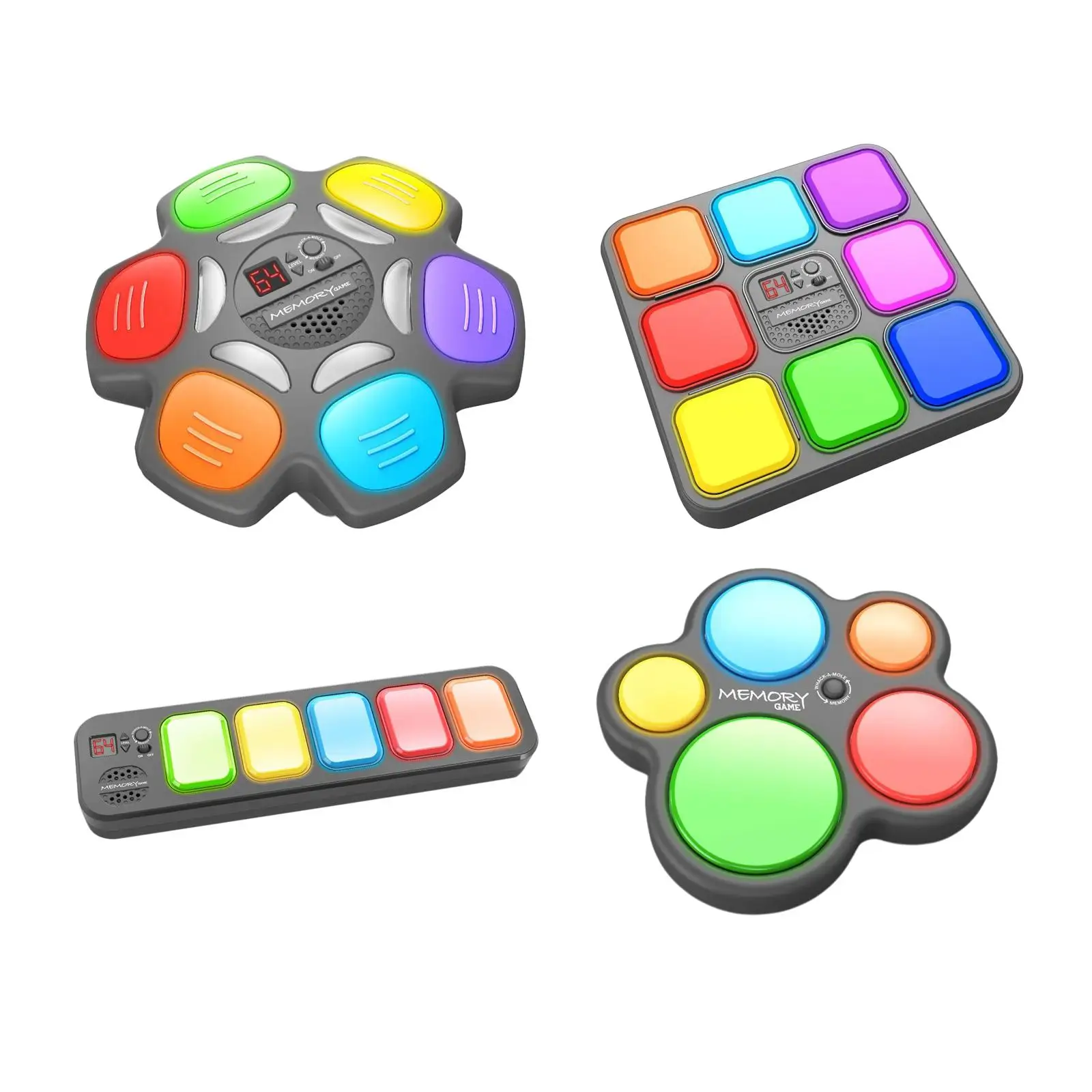 Divertente gioco di memoria elettronico ripetizione elettronica memoria a colori formazione apprendimento giocattolo da viaggio con luce musicale per regali per bambini 6 +