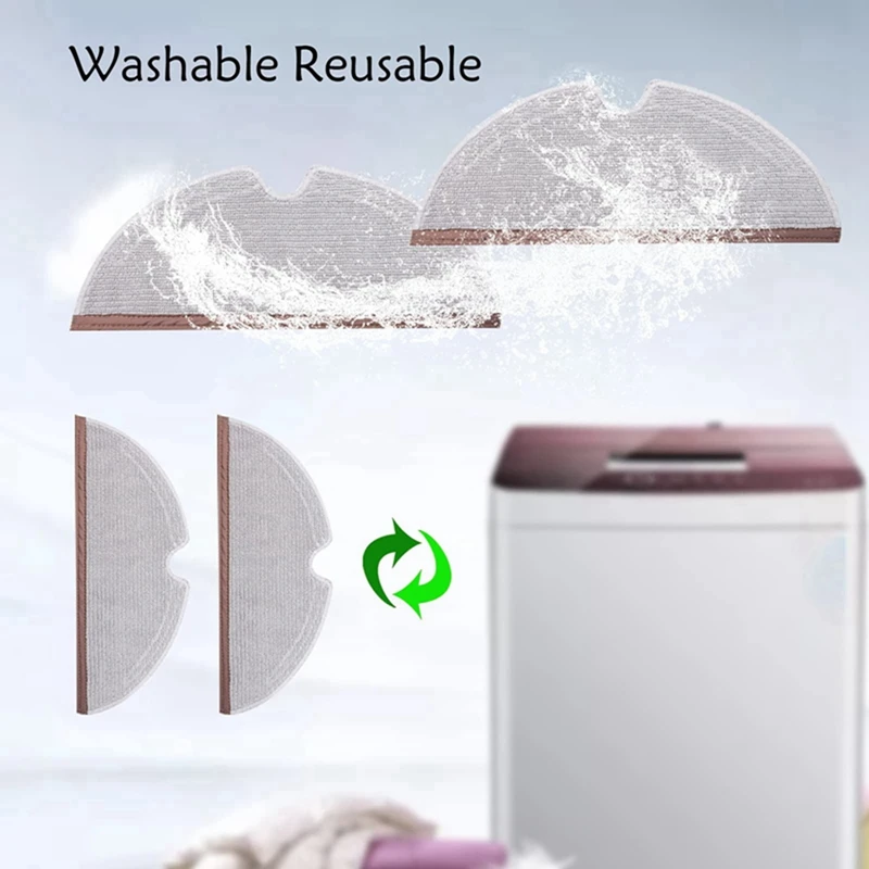 Robotic Vacuum Cleaner Mop Cloths Microfiber Mop Cloth Accessories For Roborock S4 S5 S6 E4 E20 E25 E35 S50 Xiaomi Mi Mijia