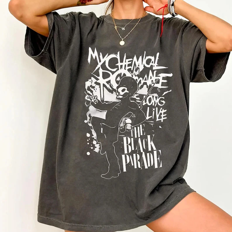 Nouveau style été 2026 – T-shirt imprimé col rond pour homme, confortable et de haute qualité, avec la coloration « My Chemical Reaction »