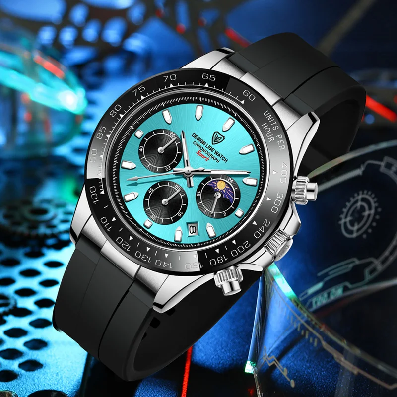 LIGE 2024 Top Brand Luxury New Man Watch Quartz Men Watches Waterproof Luminous Watch for Men Date Chronograph Sport Wristwatch