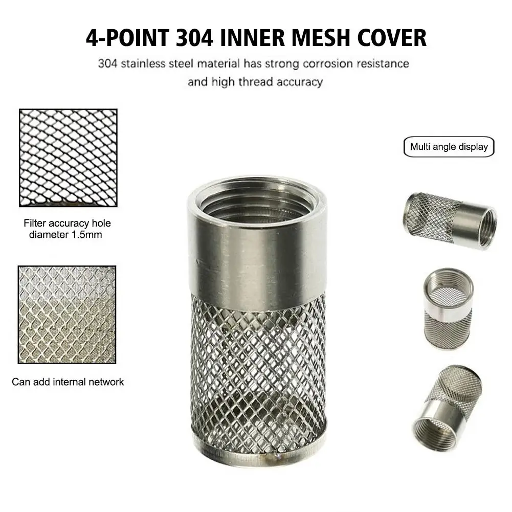 

304 Stainless Steel Internal Thread Filter Cover Suction Strainer Garden Hose Inlet Round Filter Screen For Garden Irrigati H4N5