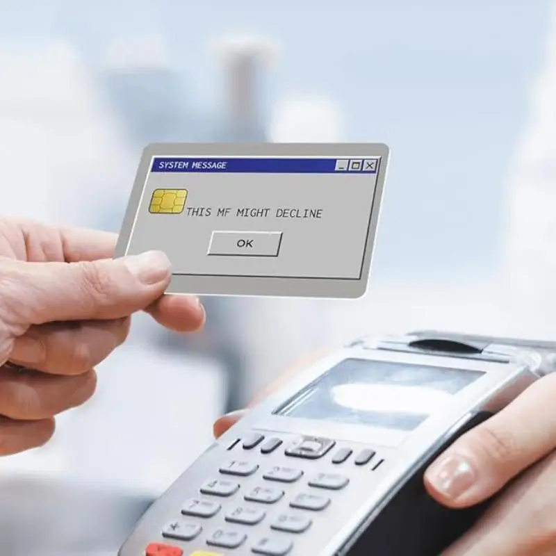 System Error Message Custom Credit Card Cover Funny Vinyl Skin Stickers Waterproof Vinyl Decals