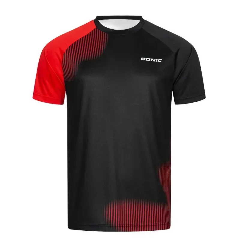 Sommer Neu 3D-Druck Trend Mode Street Sports Atmungsaktives Herren-T-Shirt für Tischtennistraining Schnelltrocknend Kurzarm – Detail 14