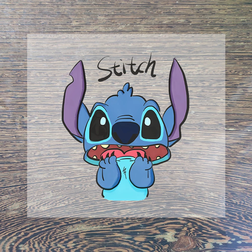 Stitch Disney Cartoon Iron on Patches for Clothing DIY T-shirt Heat Transfer Stickers Patch Clothes Custom Vinyl Sticker Gifts