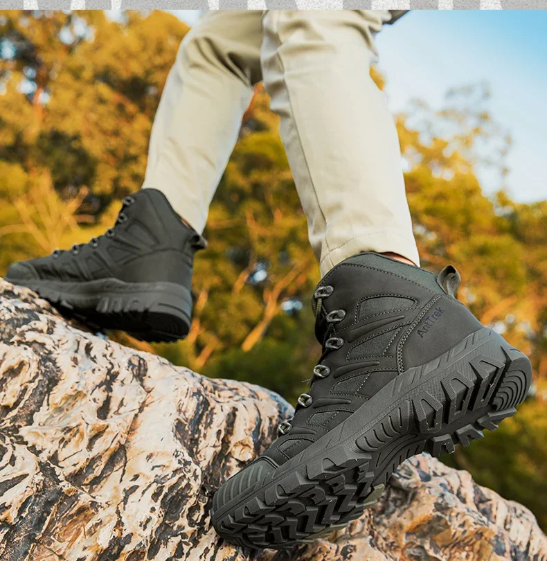 Herren Neue Armee-Stiefel Outdoor Ultraleichte Rutschfeste Schnelleinsatz-Knöchelstiefel Taktische Stiefel für Camping Arbeit Wasserdichte Jagdstiefel – Detail 25