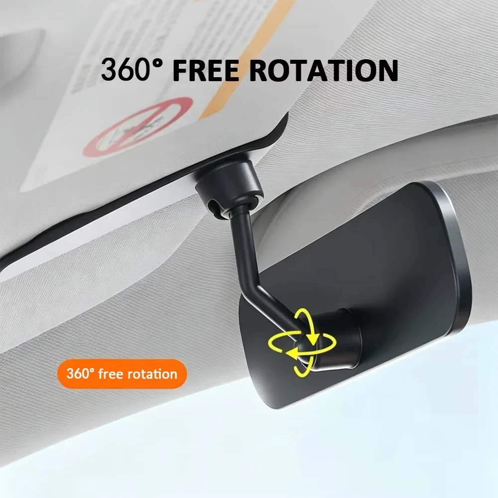 Car Rearview Mirror Wide View Safety Mirror Car Interior Baby Safety Mirror With Clip Mirror 360-Degree For Sun Visor Clamp