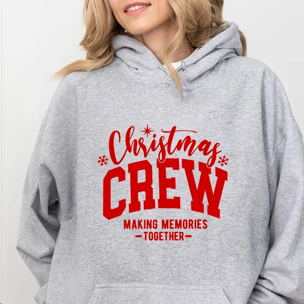 

Christmas Crew 2025 Sweatshirt Hoodies Christmas Couple Family Friends Matching Long Sleeve Top Women Gift Sweater Pullovers