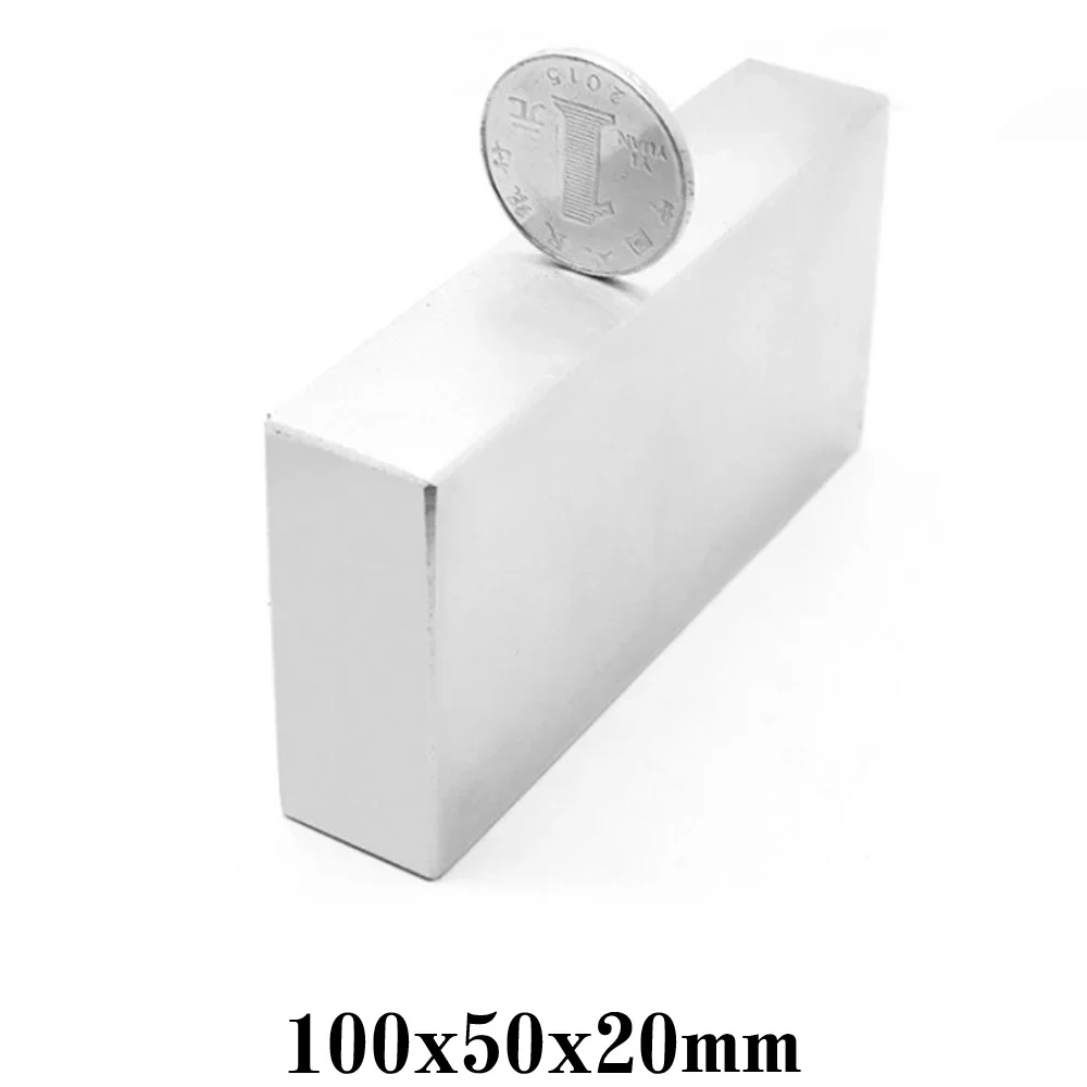 

1PCS 100x50x20 Big Cuboid Block Magnets 100x50x20mm Neodymium Magnet 100mm*50mm Permanent NdFeB Strong Magnets 100*50*20