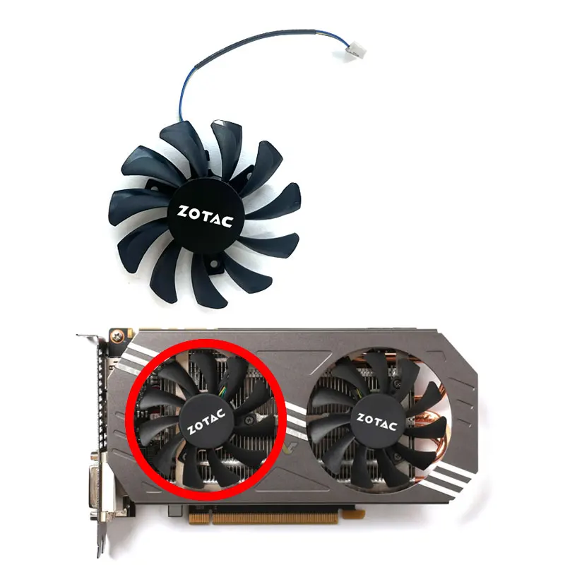 Ventilador de repuesto para tarjeta gráfica ZOTAC GeForce GTX970, 75MM, 4GB, GAA8S2U, nuevo