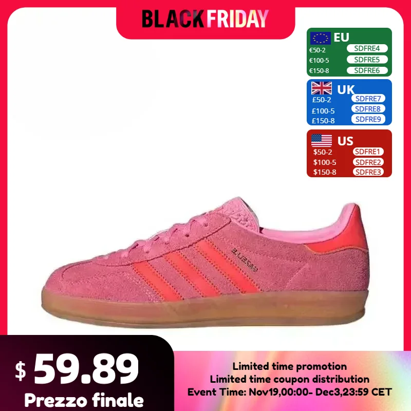 Adidas Originals Gazelle Indoor Men Women Casual Flat German Training Lightweight Casual Skateboard Shoes Sneakers