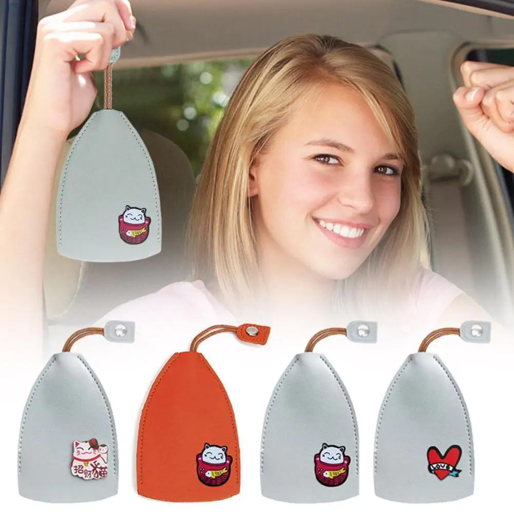 Pull Type Key Holder For Keys Unisex Keychain Pouch Cute Wallet Mini Car Key Case Cartoon Rabbit Cat Key Box Leather Key Ho L0V9