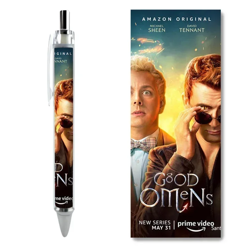 2/4PCS Good Omens Gabriel Crowley Character Cute Gel Pens Hot-selling Movie and TV Character Decoration Student Holiday Gifts