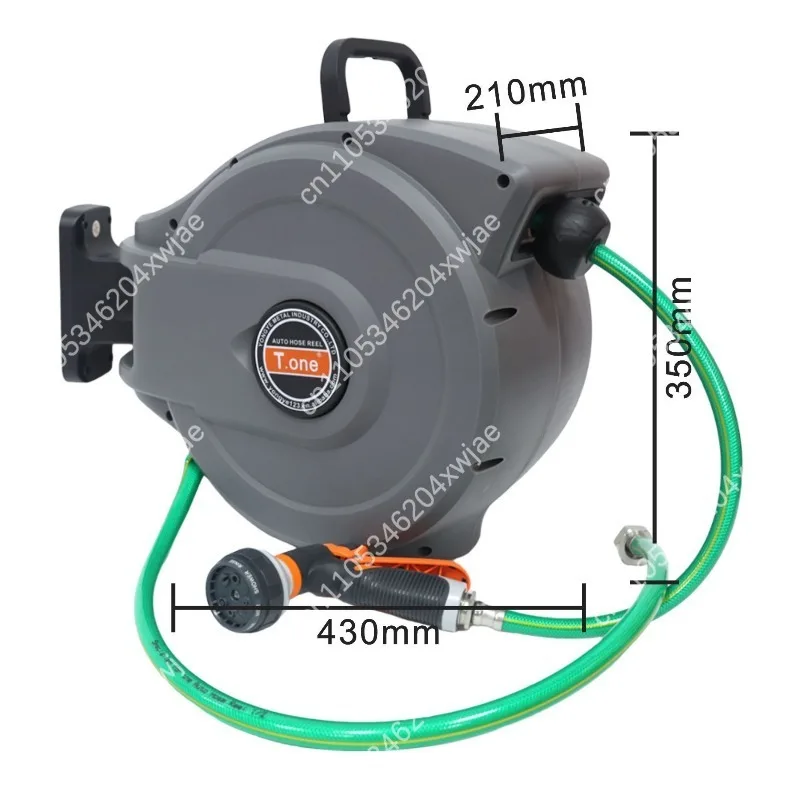 High Pressure Automatic Retractable Hose Reel for Garden Irrigation Car Wash, Wall Mount with Any Length Lock