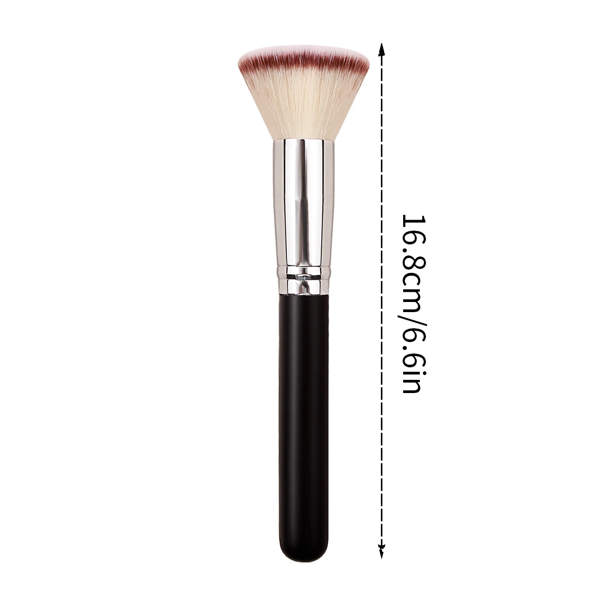 Pinceau de maquillage à tête plate haut de gamme, brosse ample, pinceau à blush, outil de beauté du visage pour les mains/expert, 1 pièce