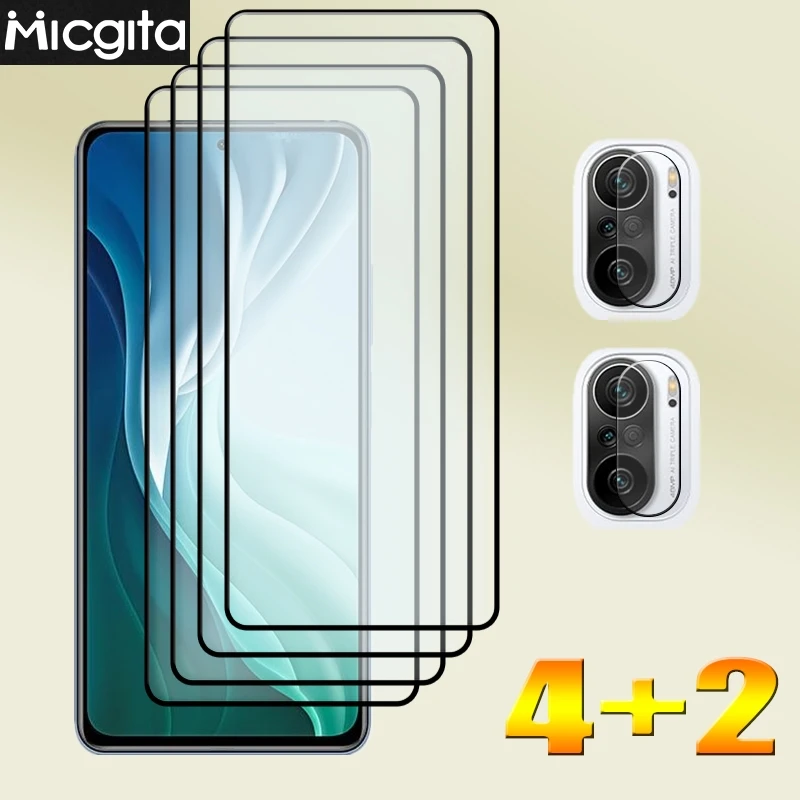 

Закаленное защитное стекло 4 + 2 для Xiaomi 11i, стекло для экрана и мягкая волоконная пленка для камеры Xiaomi 11i